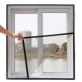 Grey and Black velcro type window mosquito net
