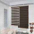 PVC Horizontal Brown Plain Zebra Window Blinds