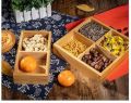 Polished Square Rectengular Brown wooden dry fruits tray