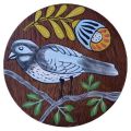 Gunjan Craft hand painted bird painting wooden coaster