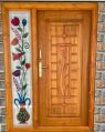 Solid Brown Wooden Door