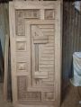 Teak Wood Polished Light Brown Swing solid wood carved door