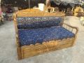 Rectangular Blue New wooden convertible sofa bed