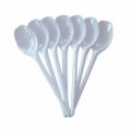 White & Transparent New Plain plastic white disposable spoon