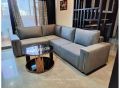 Straight Line L Shape Corner Sofa With Cushion