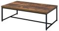 Polished Rectangular Brown Plain wooden iron dining table