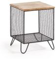 MAH044 Wooden Iron Side Table