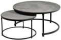 Polished Round Grey Plain iron marble table