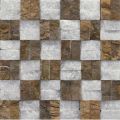 White and  Forest Brown Stone Wall Panel