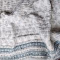 Pure Cotton Grey Printed gray hand block print quilt