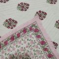 Pink Floral Printed Quilt