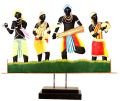 Wrought Iron 4 Tribal Group Figurine