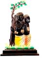 Wrought Iron Amidst Forest Tribal Couple Figurine