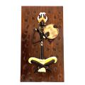 Wrought Iron Sitting Madia Playing Instrument Wall Hanging
