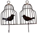 Wrought Iron Twin Bird Cage Cloth Hanger