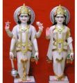 30 Inch White Marble Vishnu Laxmi Statue