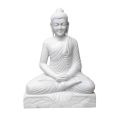 Plain white marble buddha statue
