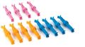 Blue Green Red Yellow Plain plastic double sided clothes hanging clips