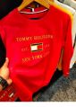 Tommy Hilfiger Red Round Neck Mens Sweatshirt