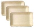 Polished Rectangular Brown Plain rectangle areca leaf plates
