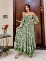 Ladies Leafy Boho Maxi Dress