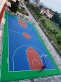 Green / Red /Blue synthetic basketball court