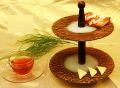 Double Tier Brown Cake Stand