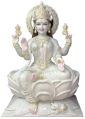 White Polished marble lakshmi mata statue