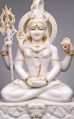 White Polished marble lord shiva statue
