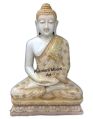 Painted Marble Buddha Statue