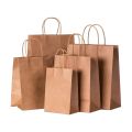 Recycled Kraft Paper / Domestic Kraft Paper / Imported Kraft Paper brown twisted handle paper carry bag