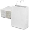 Domestic Bleached Kraft Paper / Imported Bleached Kraft Paper twisted handle bleached kraft carry bag