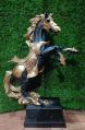 Polyresin Polished Black 22 inch resin horse sculpture