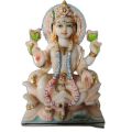 White 9 inch marble goddess laxmi statue