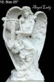Polished White marble angel lady statue