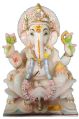 9 Inch White Marble Ganesh Statue