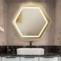 LED Hexagon Wall Mirror
