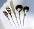 PVD Gold and White Cutlery Set