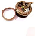 Brass Compass with Magnifying Glass