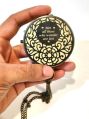 Personalized Brass Floral Laser Cutting Pocket Compass - Nautical Elegance by Alvi and Co.
