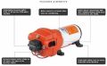 Electric Orange New 1-3kw Semi Automatic 110V seaflo 12v 3-17lpm 17-60 psi fresh water diaphragm pump