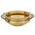 Polished Golden 14 inch brass traditional urli bowl