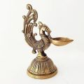 Polished Golden 4 inch brass bird oil lamp