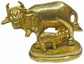 5.5 Inch Brass Kamdhenu Cow Statue With Calf