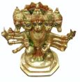 Golden 0.5Kg brass panchmukhi hanuman statue