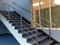 Silver stainless steel railing