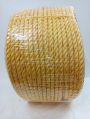 Plastic Double Twist Yellow Plain Pp Fibrillated Rope