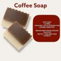 Square White & Brown Solid 110gm cold process coffee soap