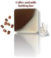 White & Brown 80gm cold process coffee milk soap
