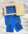 wooden educational toy send paper 123 set with pine box